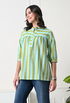 Pastel Stripe Cotton Top