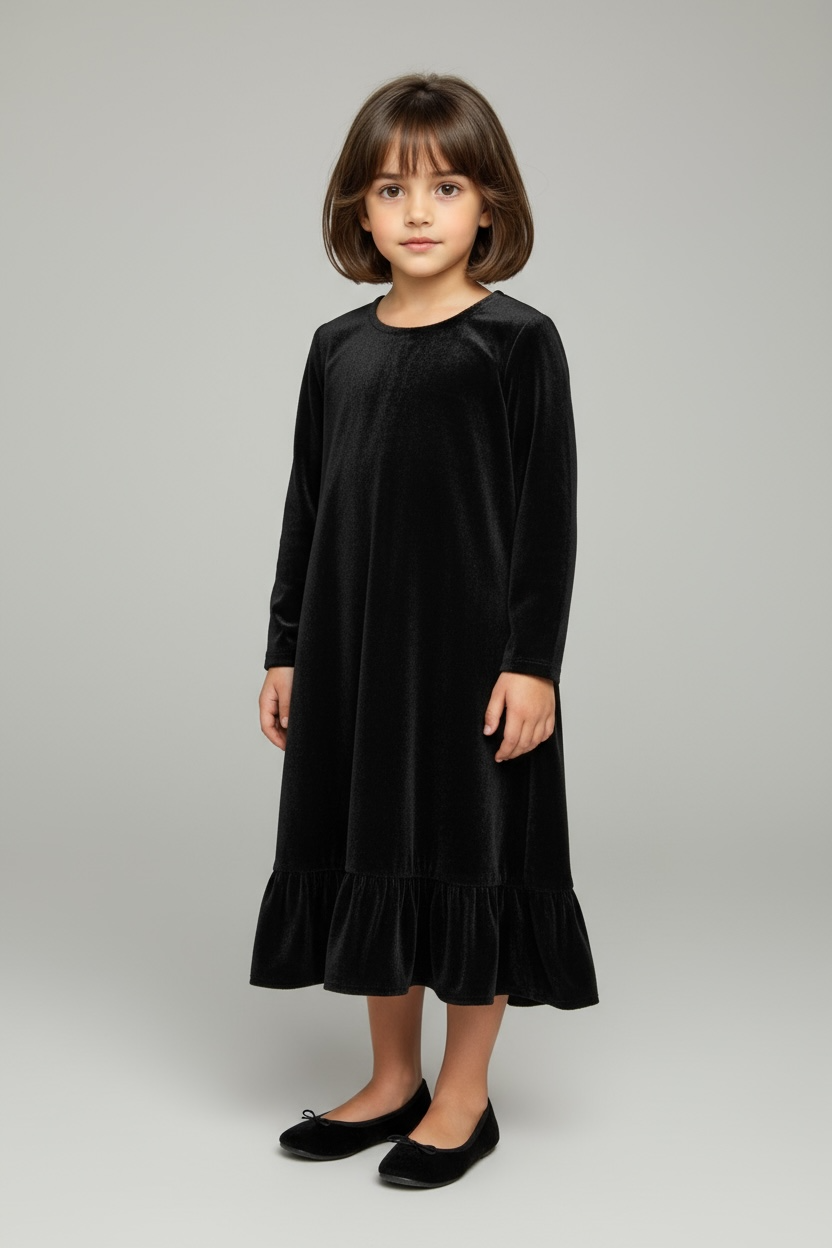 Velvet Noir Princess Dress