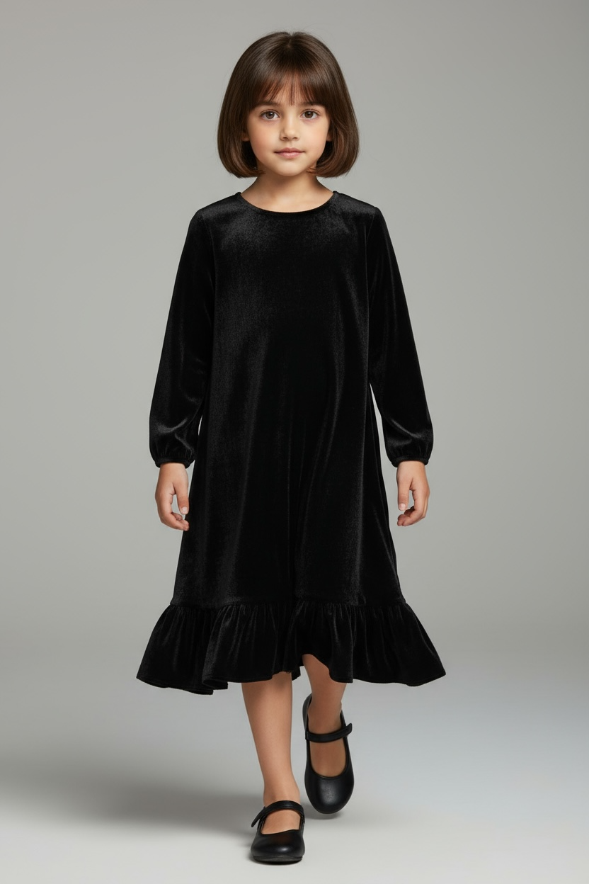 Velvet Noir Princess Dress