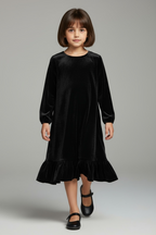 Velvet Noir Princess Dress