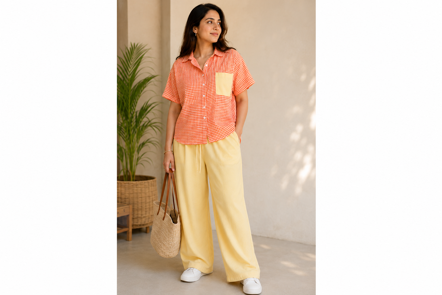 Sunshine Gingham Mother-Daughter Co-ord Set