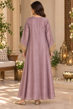 Mauve Shimmer Traditional -Style Dress