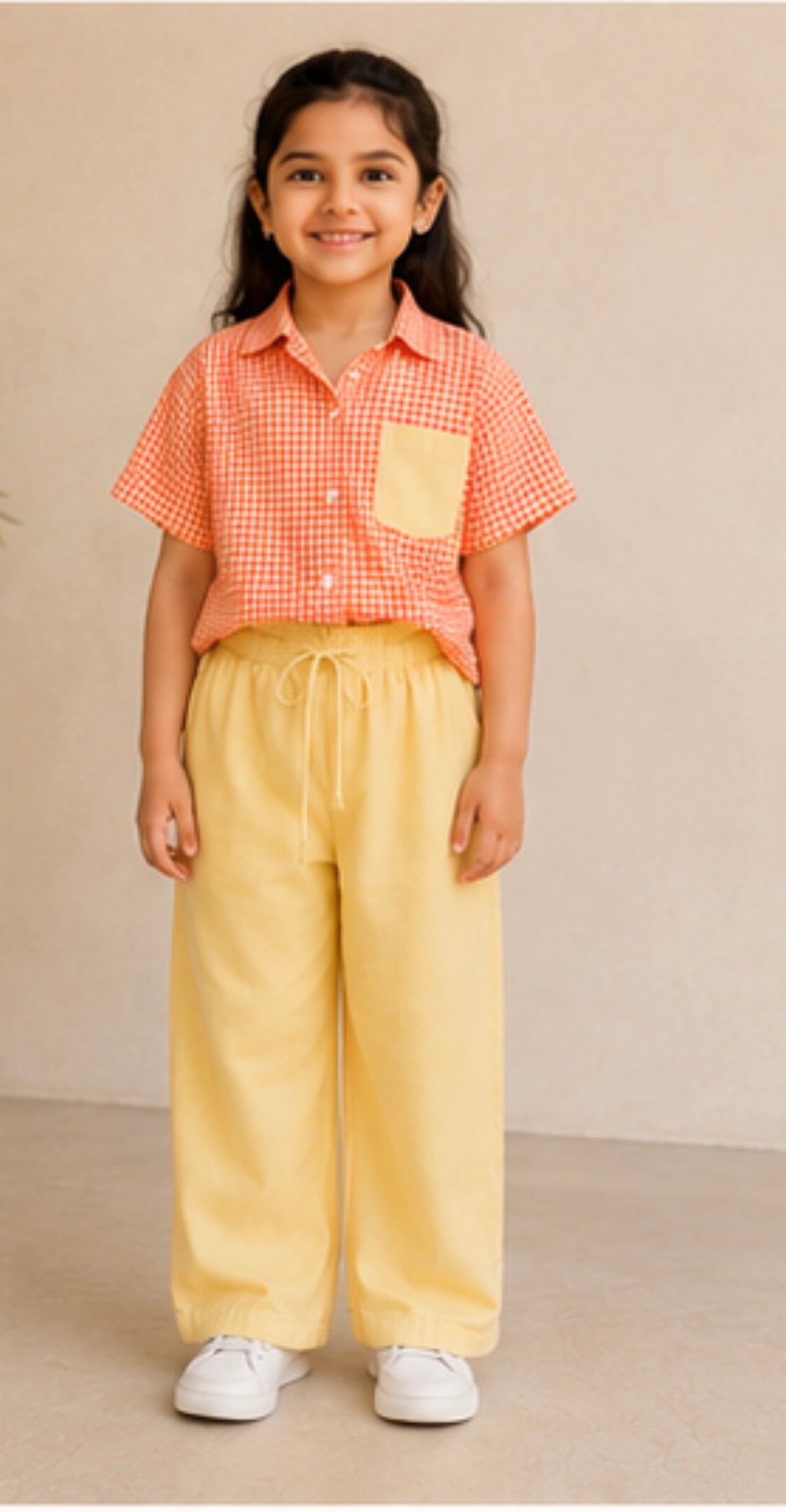 Sunshine Gingham Mother-Daughter Co-ord Set
