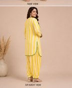 Sunshine Stripe Kurta Set with Farshi Salwar