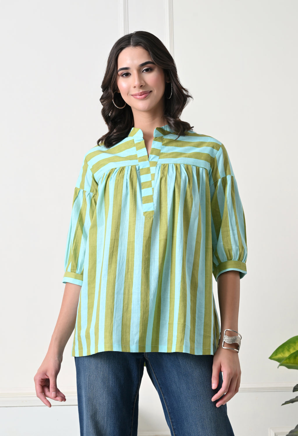 Pastel Stripe Cotton Top