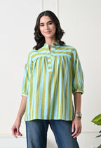 Pastel Stripe Cotton Top
