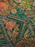 Emerald handwork on neck and hand Green Indo-Western Kurta Set