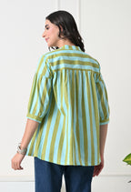 Pastel Stripe Cotton Top