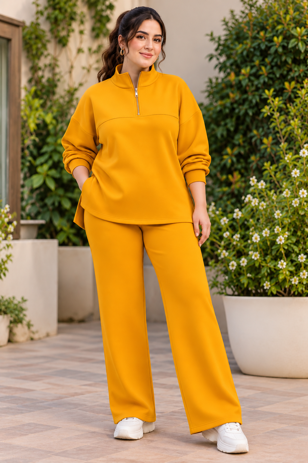 Mustard Scuba Co-Ord Set