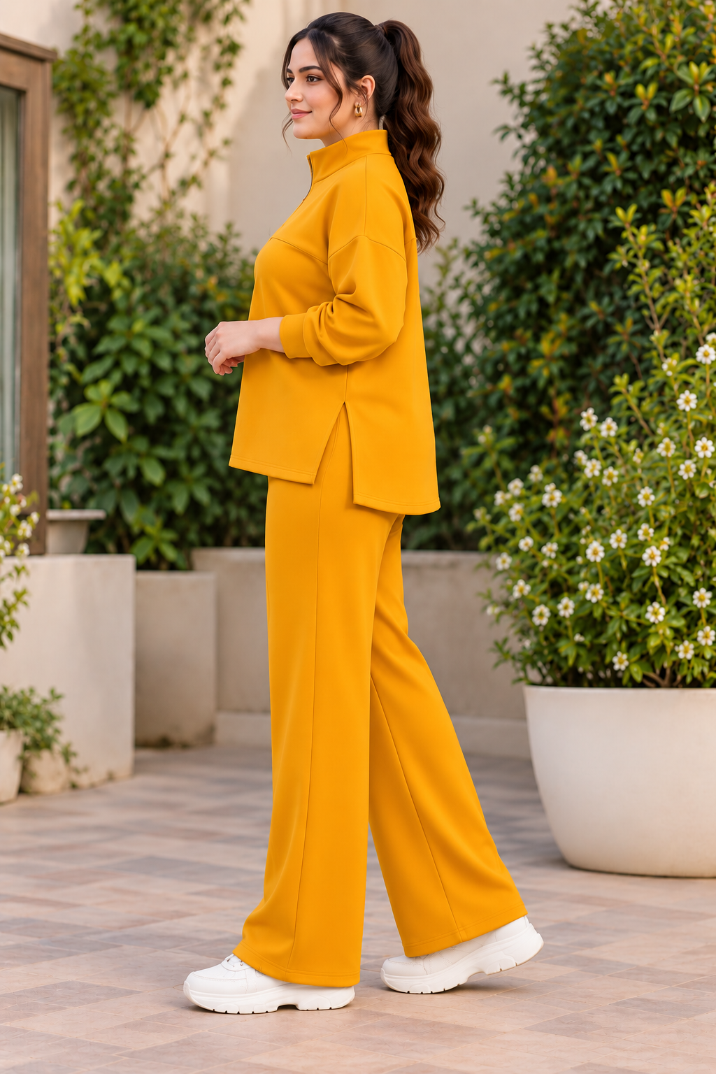 Mustard Scuba Co-Ord Set