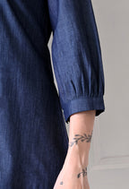 Denim V-Neck Tunic Top