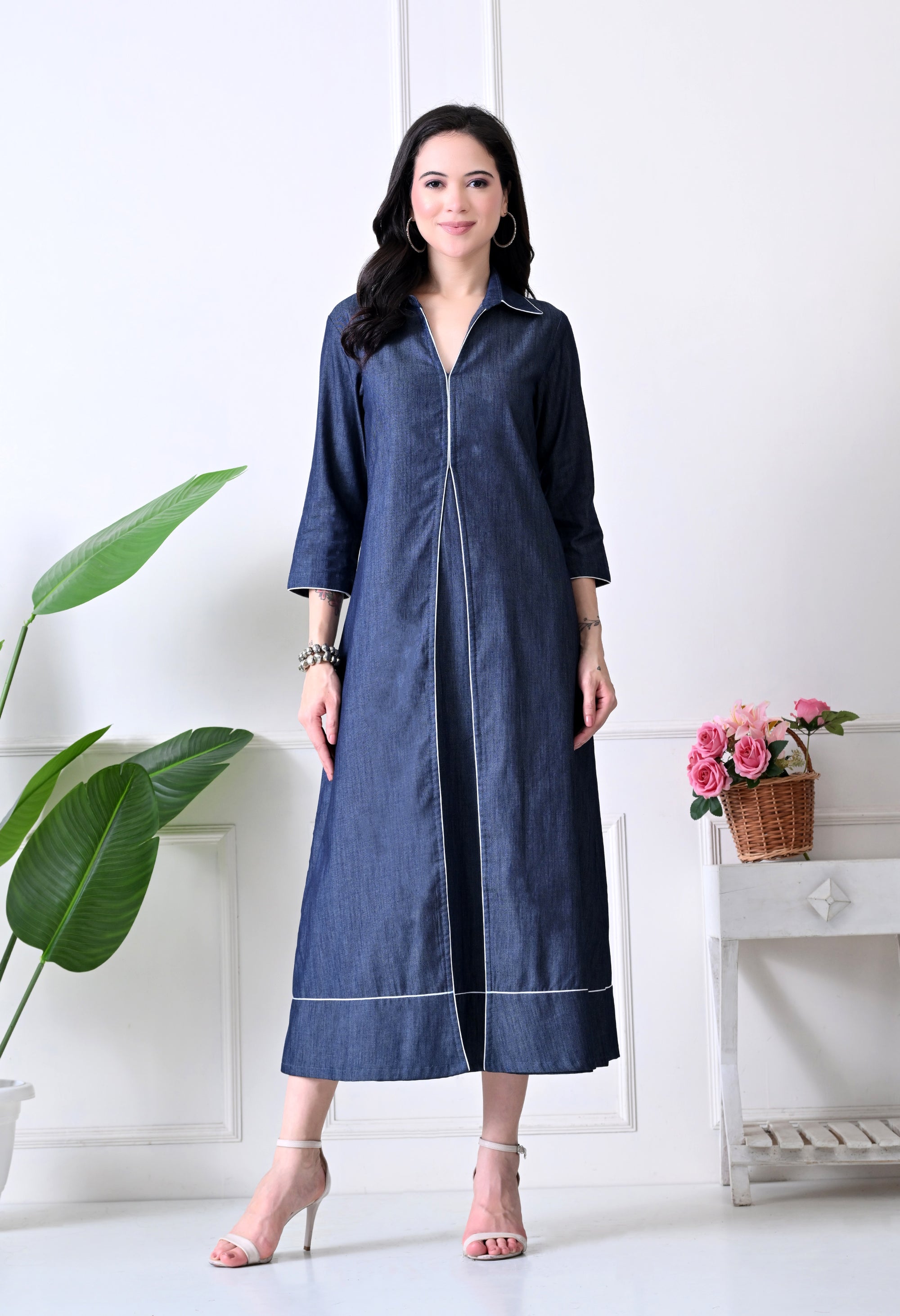 Denim A-Line Dress