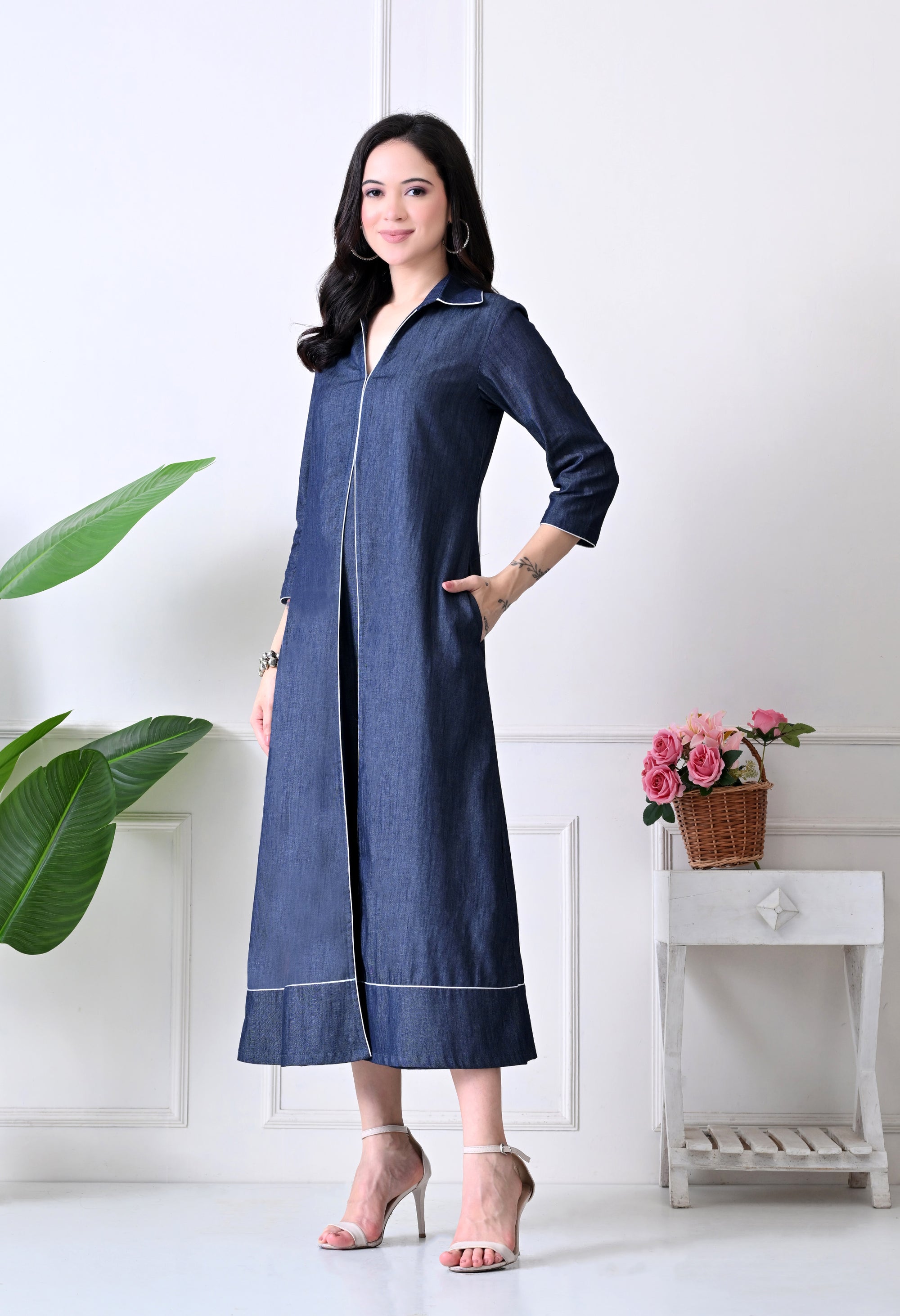 Denim A-Line Dress