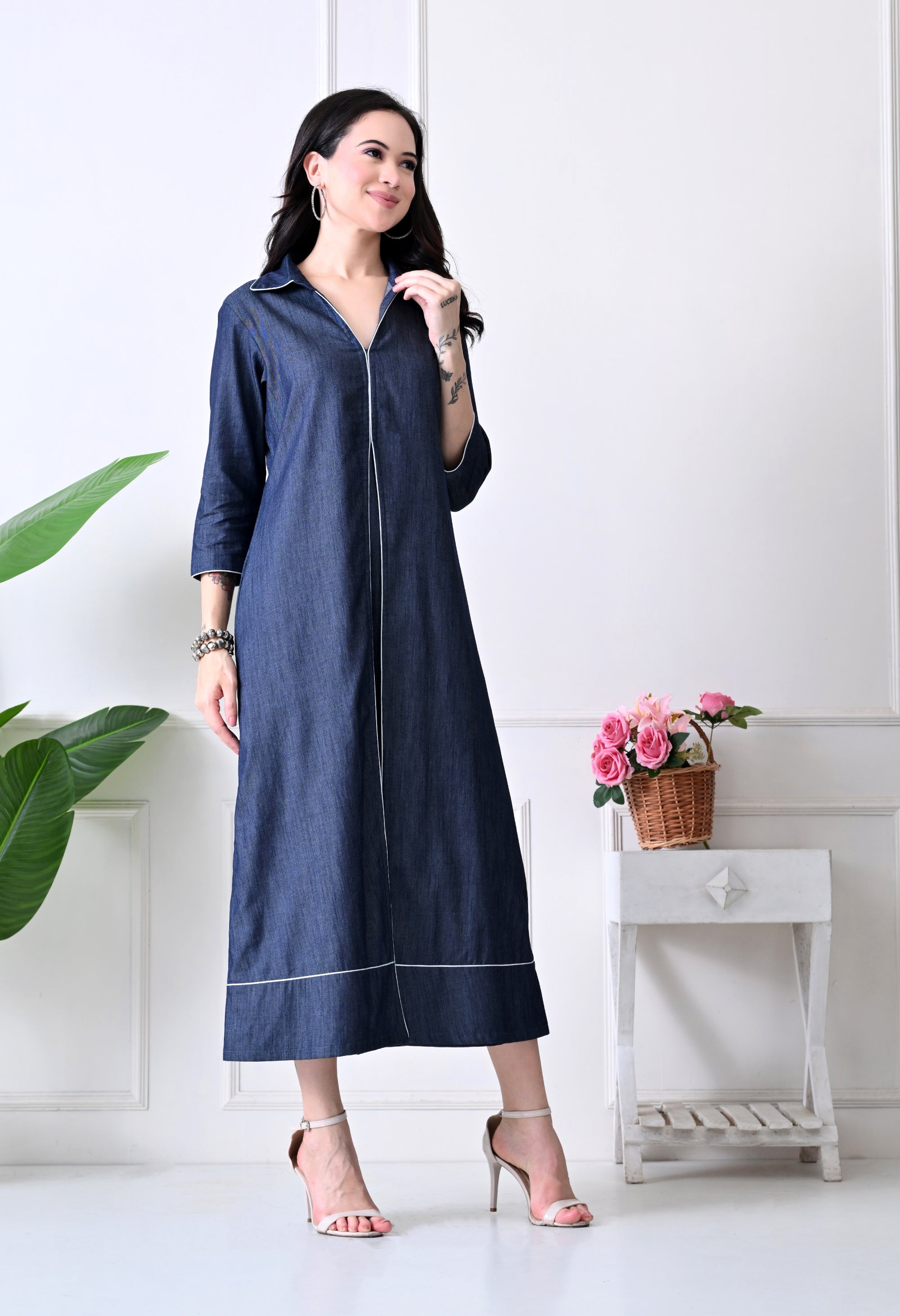 Denim A-Line Dress