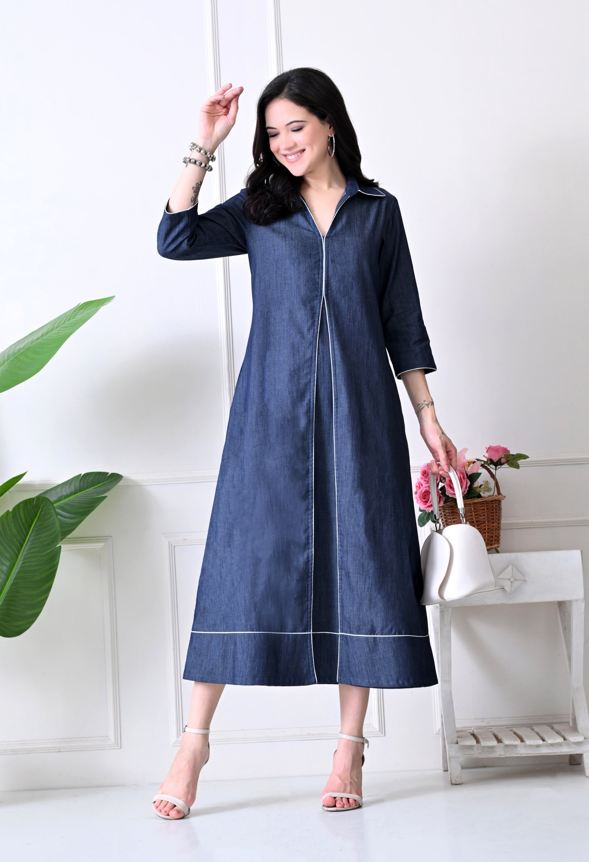 Denim A-Line Dress