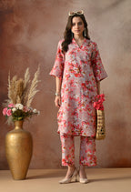 Blush Floral Co-Ord Set