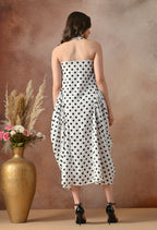 Classic Polka Dot Midi Dress