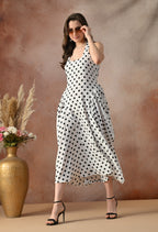 Classic Polka Dot Midi Dress