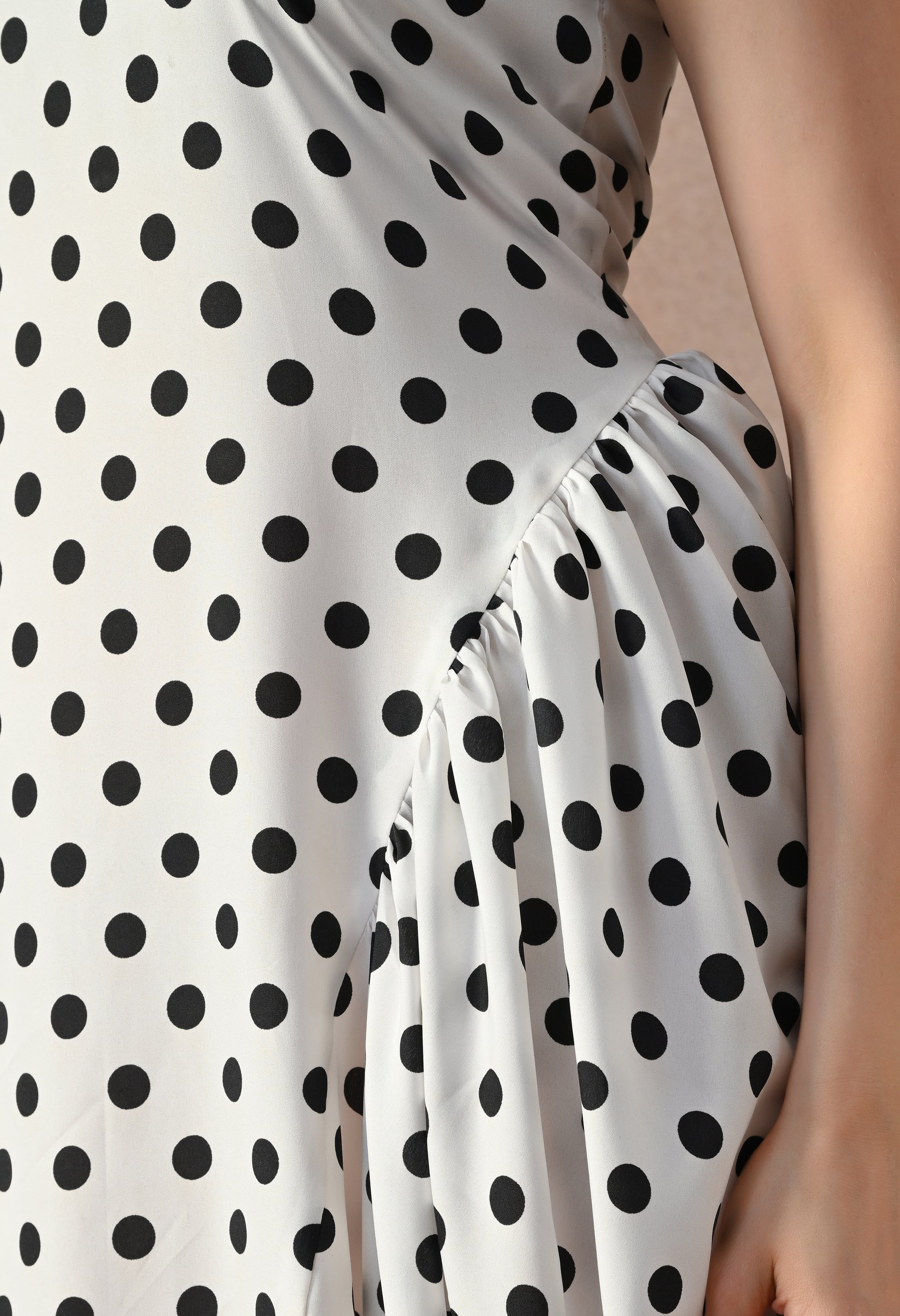 Classic Polka Dot Midi Dress