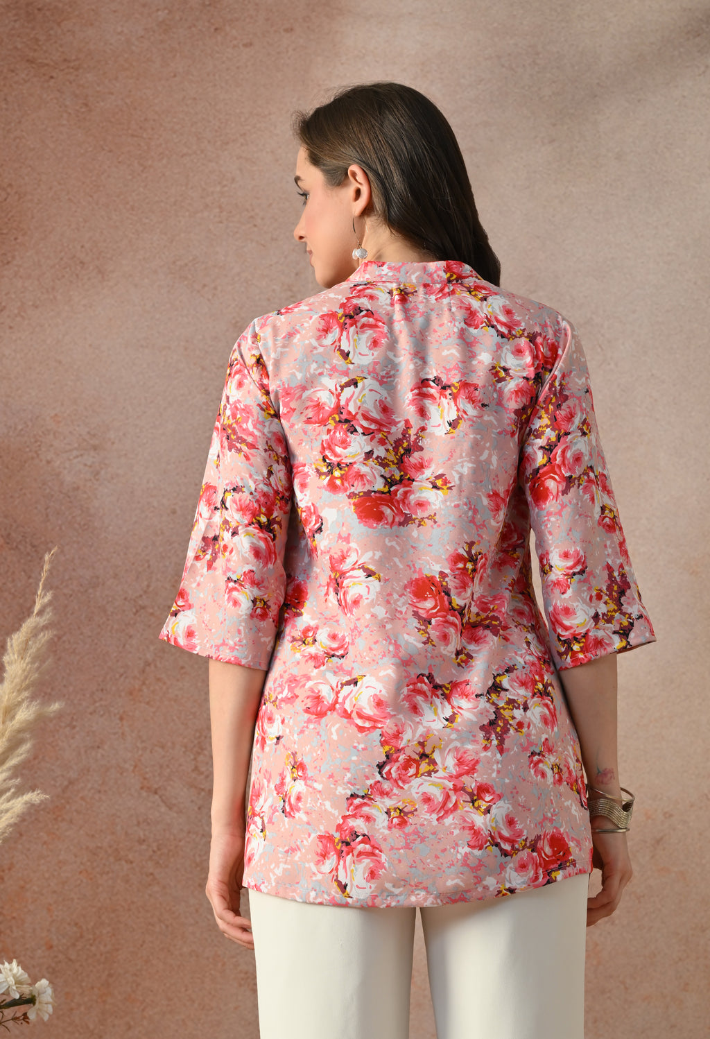 Blush Bloom Floral Tunic Top