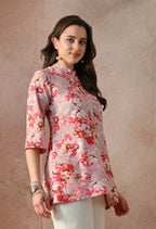 Blush Bloom Floral Tunic Top