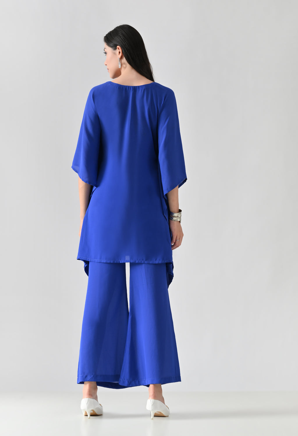 Royal Blue Kaftan Style Kurta Set