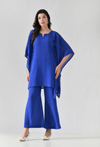 Royal Blue Kaftan Style Kurta Set