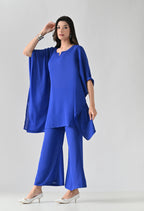 Royal Blue Kaftan Style Kurta Set