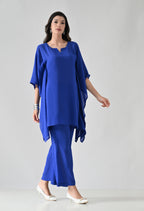 Royal Blue Kaftan Style Kurta Set