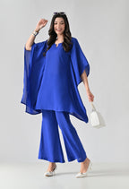 Royal Blue Kaftan Style Kurta Set