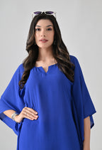 Royal Blue Kaftan Style Kurta Set