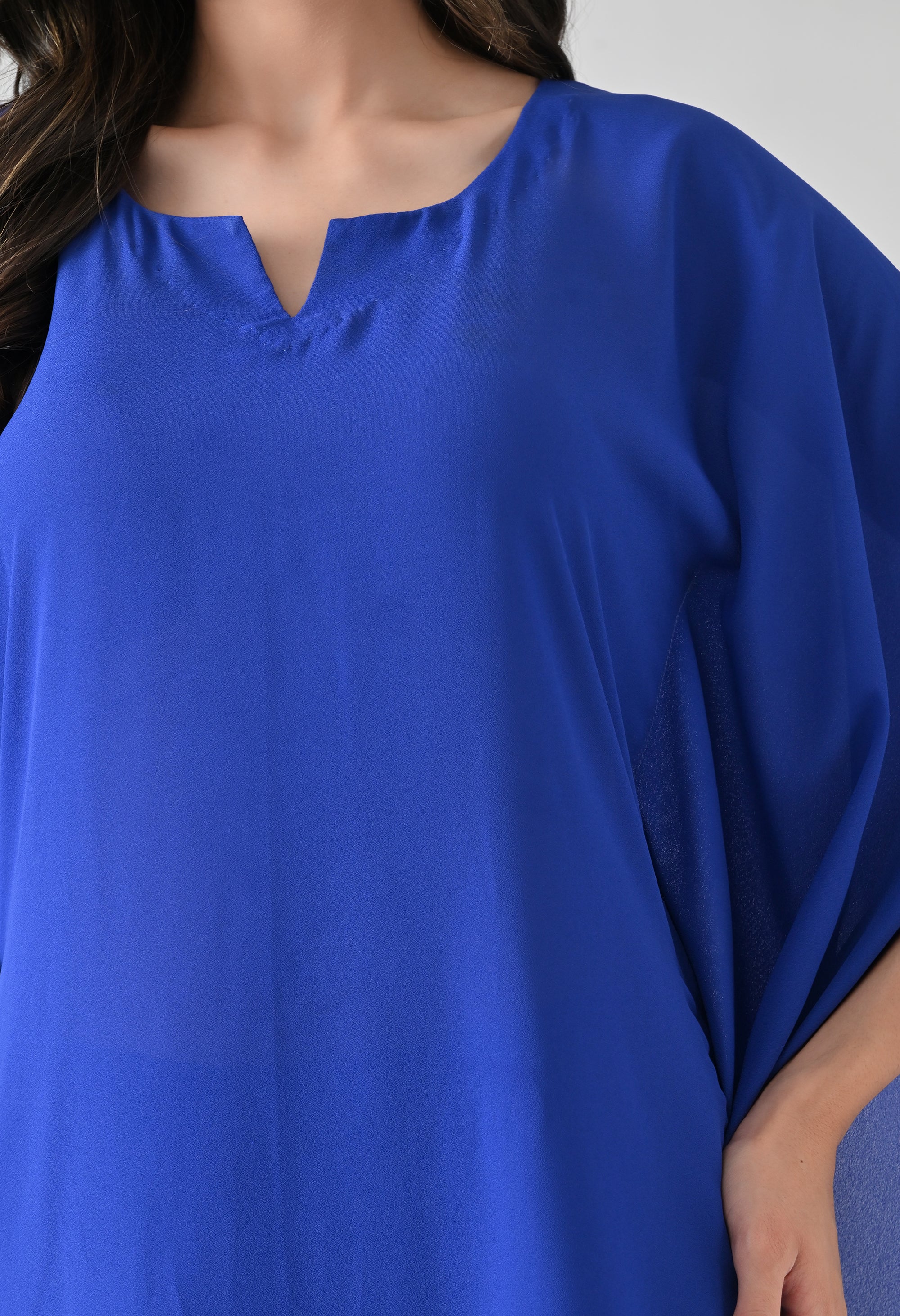 Royal Blue Kaftan Style Kurta Set