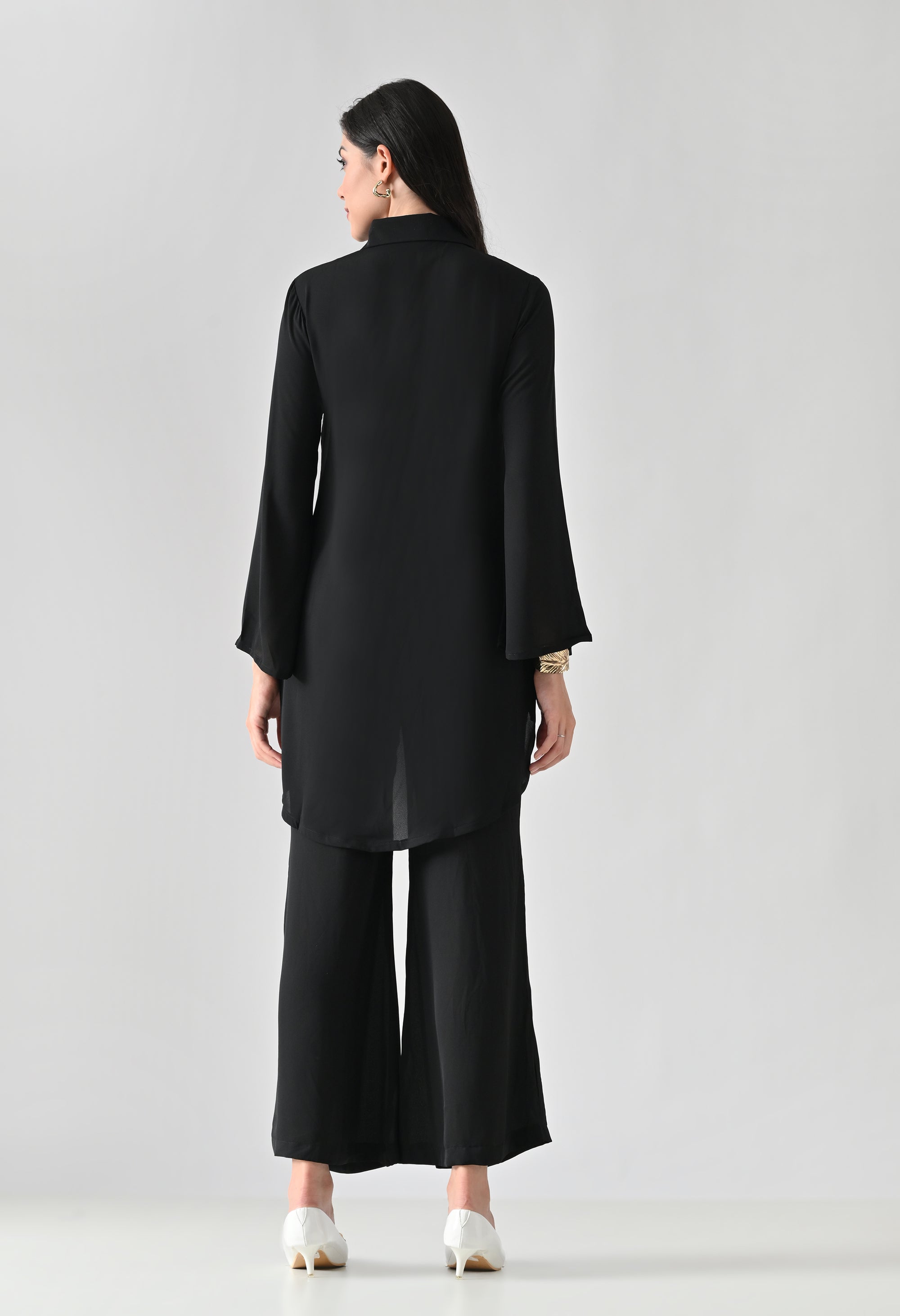 Black Poly Moss Co-Ord Set