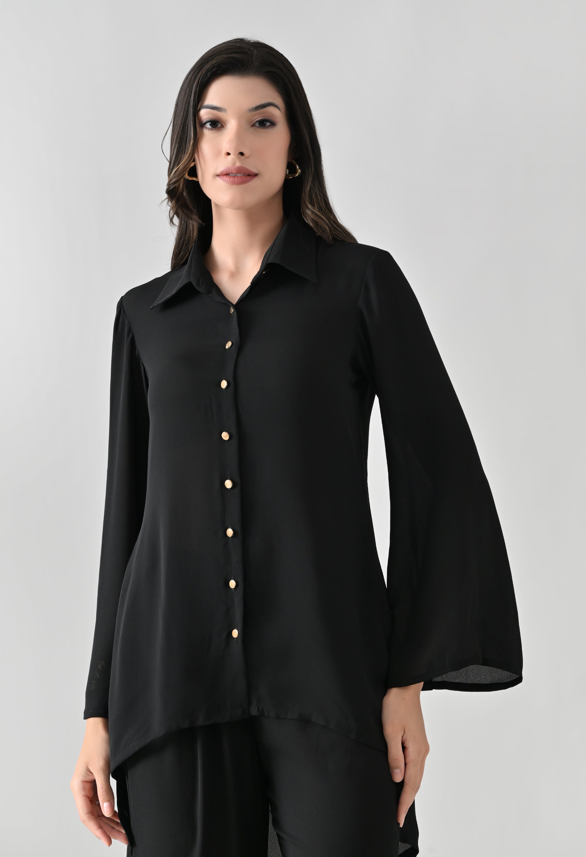 Black Poly Moss Co-Ord Set