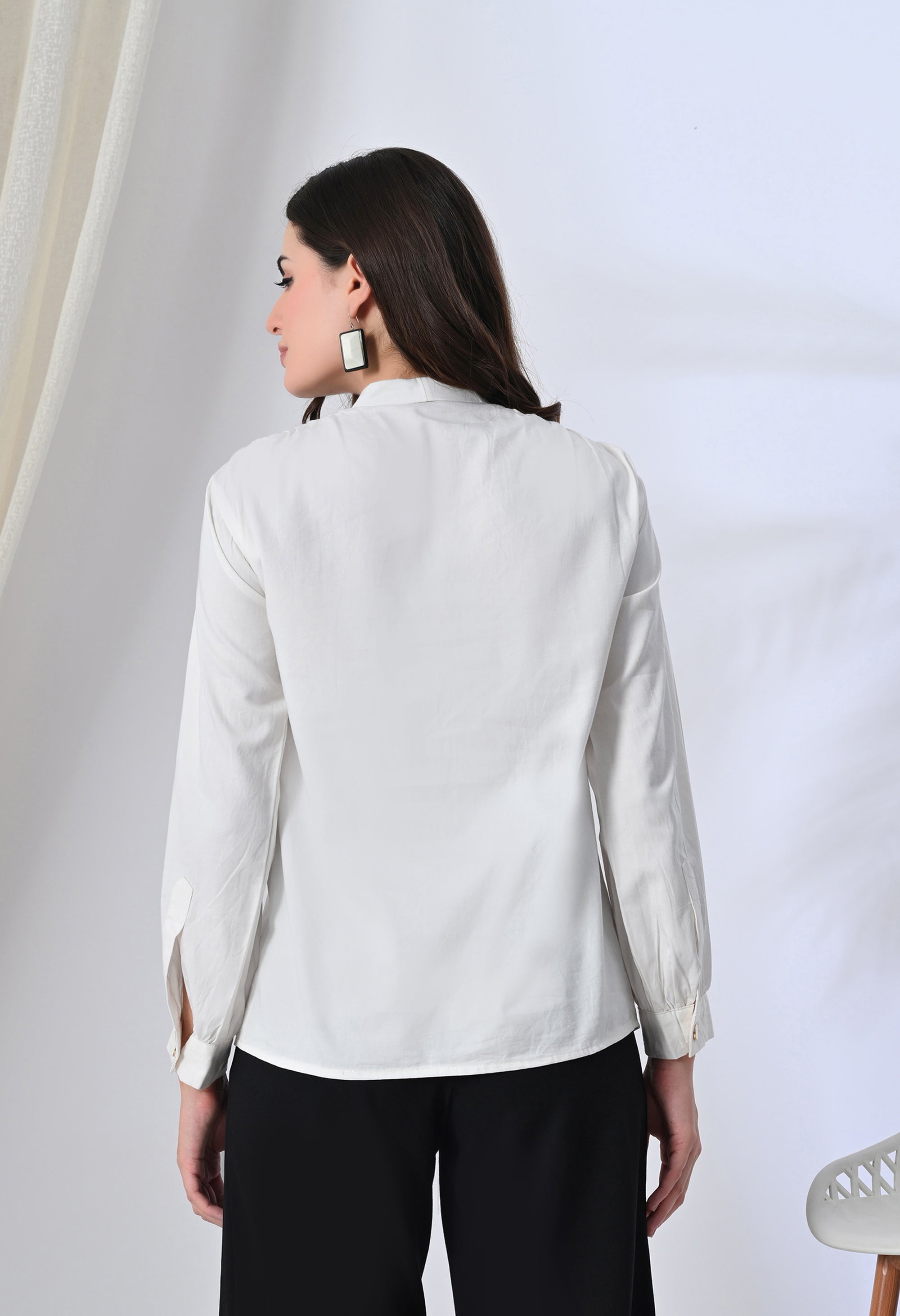 White Blazer Style Shirt
