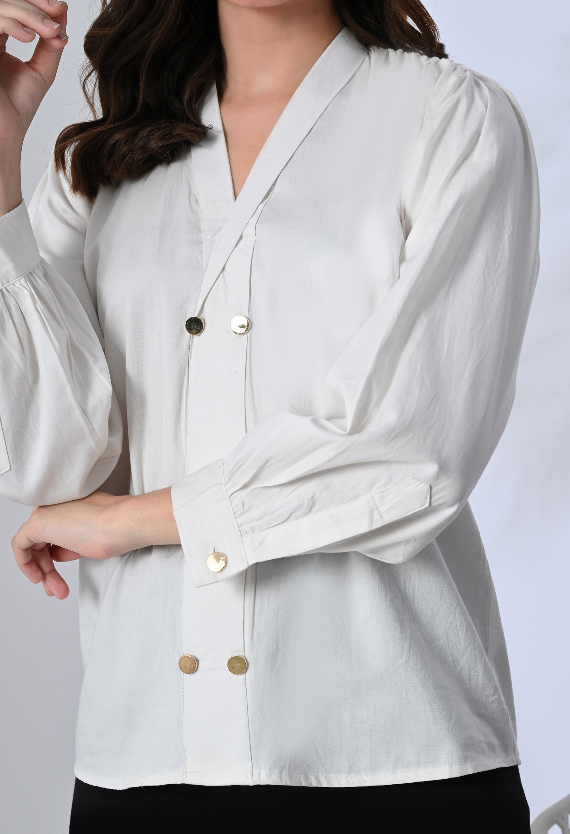 White Blazer Style Shirt