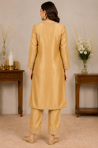 Golden Deer Royale Satin Kurta Cord Set - Diamtaté Luxury edit