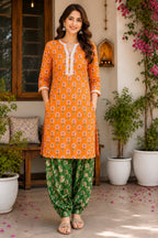 Orange Bloom Mother-Daughter Twinning Cord Set